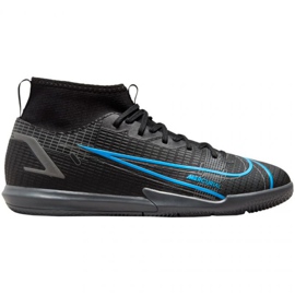 Nike Mercurial Superfly 8 Academy Ic Jr CV0784-004 chaussures de football noir noir