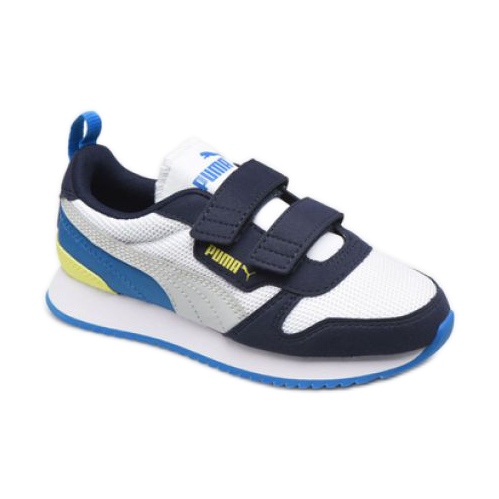 Puma R78 V Ps Jr 373617 18 blanche bleu marin Puma R78 V Ps Jr 373617 18 blanche bleu marin