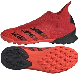Chaussures de foot Adidas Predator Freak.3 Ll Tf Jr FY7869 multicolore oranges et rouges