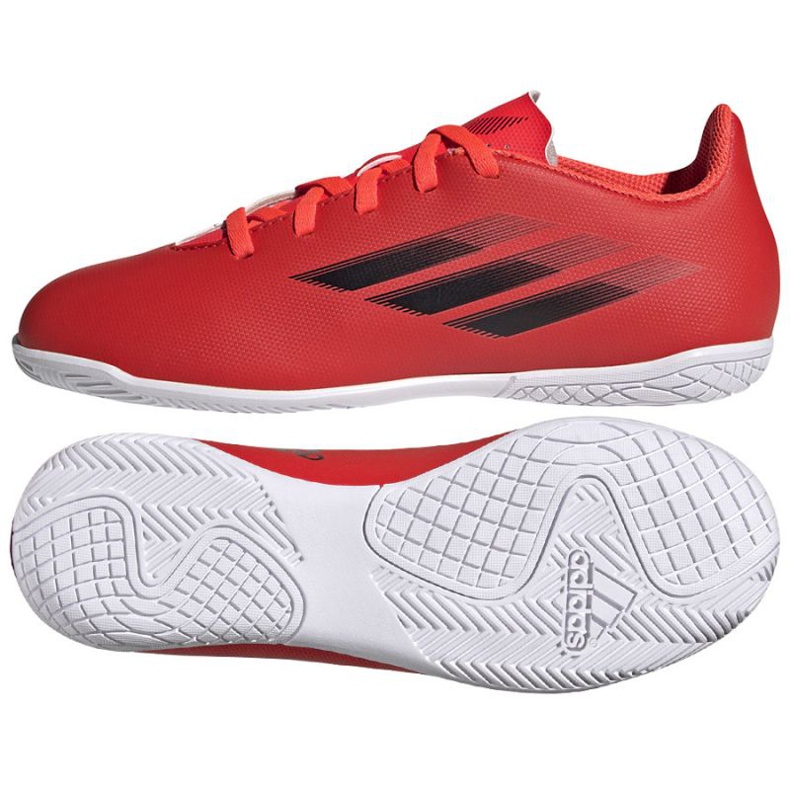 Chaussures de foot Adidas X Speedflow.4 In Jr FY3331 multicolore oranges et rouges