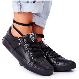 Baskets en cuir pour femmes Big Star GG274061 Noir