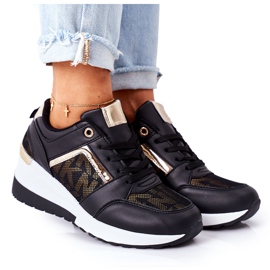 Baskets compensées noires Weekend