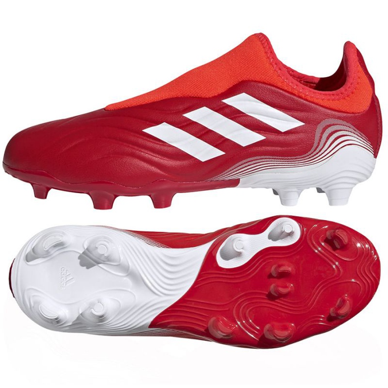 Chaussures de football Adidas Copa Sense.3 Ll Fg Jr FY6156 rouge oranges et rouges
