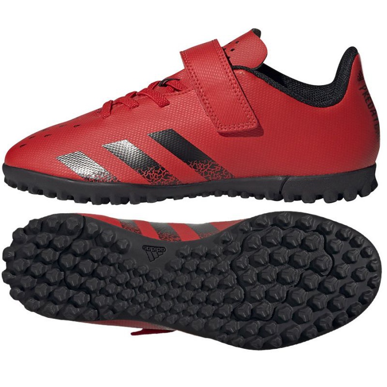 Chaussures de foot Adidas Predator Freak.4 H&amp;L Tf Jr FY6323 multicolore oranges et rouges