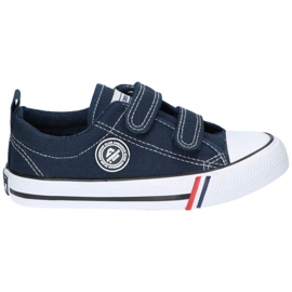 American Club Baskets velcro bleu marine American LH33