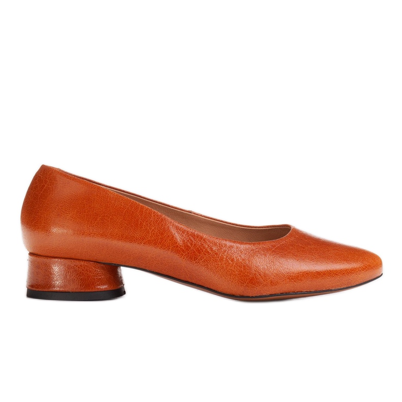 Marco Shoes Ballerines en cuir grainé marron brun