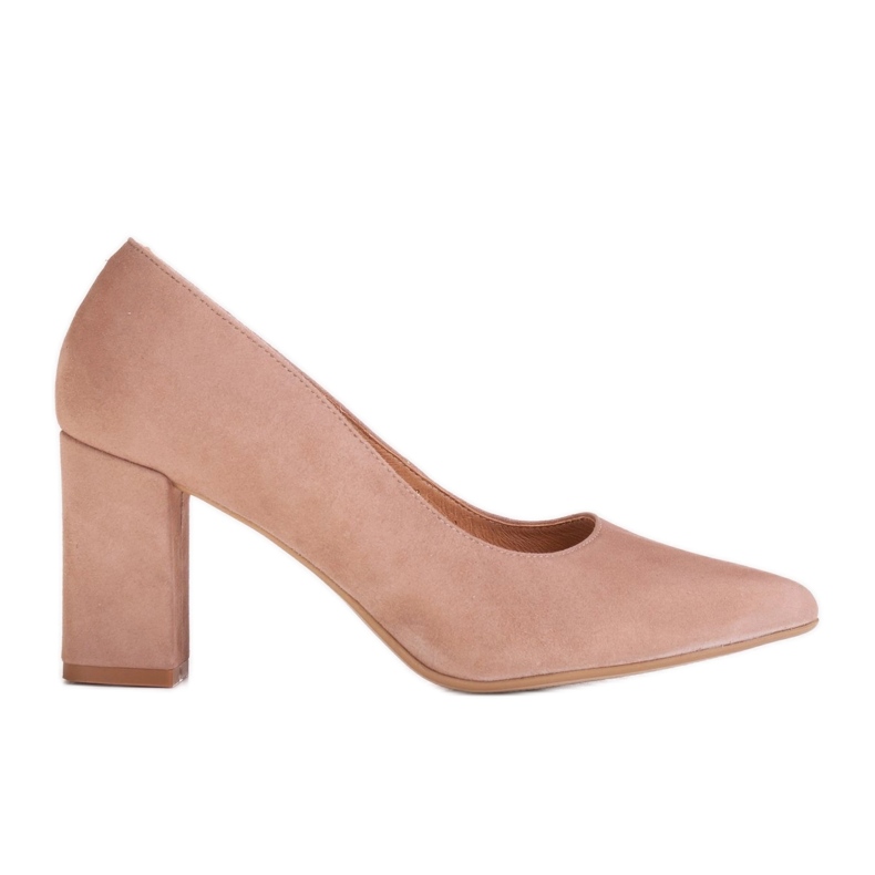 Marco Shoes Escarpins en peau de chamois beige Marco Shoes Escarpins en peau de chamois beige