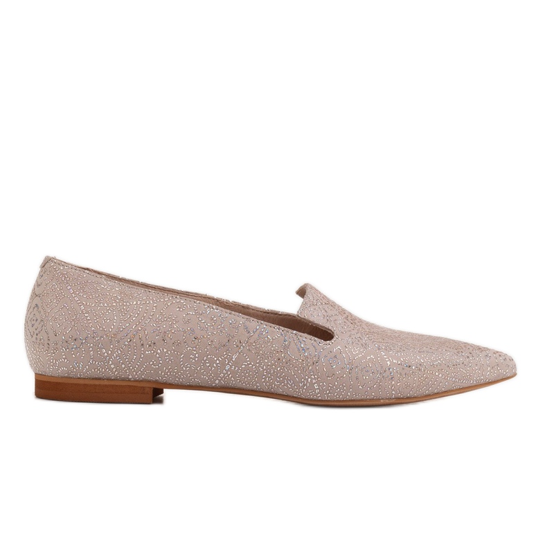 Marco Shoes Ballerines seigneurs en daim beige - motif sequin