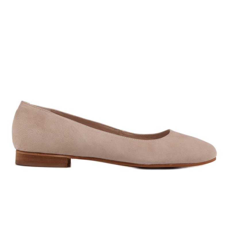 Marco Shoes Ballerines élégantes en daim naturel beige