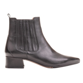 Marco Shoes Bottes chaudes et élégantes avec caoutchouc élastique dans la tige noir