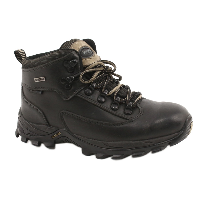 American Club Chaussures de trekking hiver cuir noir TF201303005 beige le noir