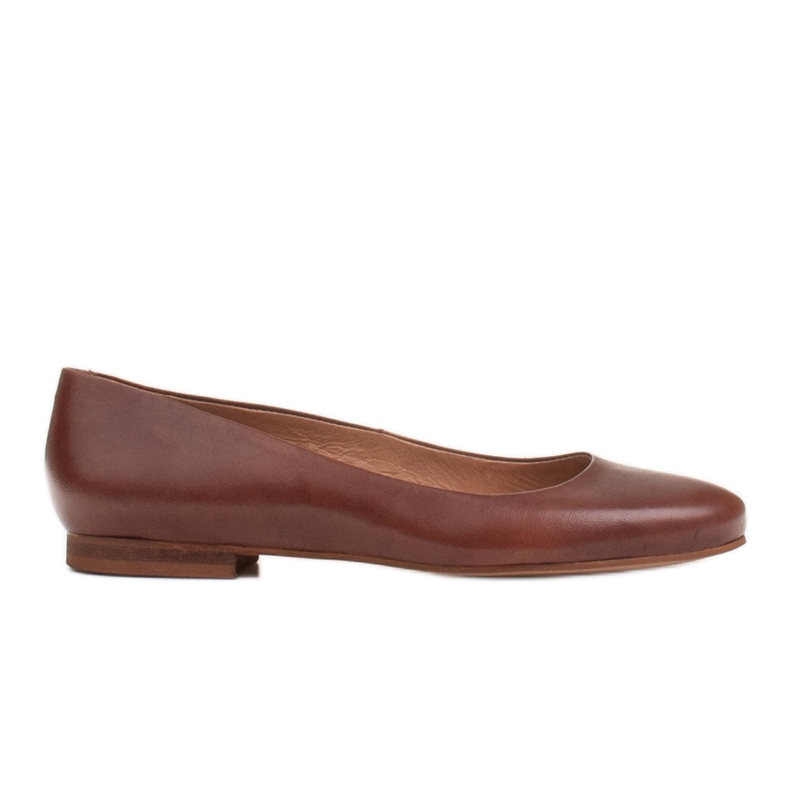 Marco Shoes Ballerines en cuir grainé marron, polies à la main brun Marco Shoes Ballerines en cuir grainé marron, polies à la main brun
