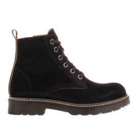 Marco Shoes Bottines hautes, bottines nouées sur une semelle translucide le noir