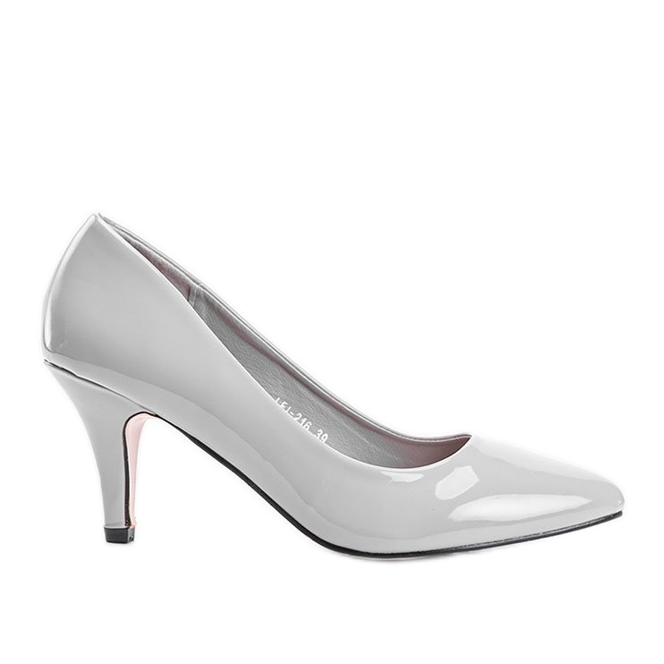 Escarpins gris sur talon aiguille Faith