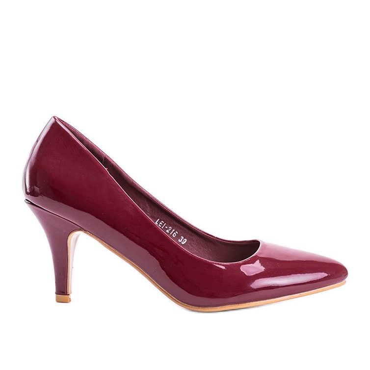 Escarpins marron sur un talon aiguille Faith rouge