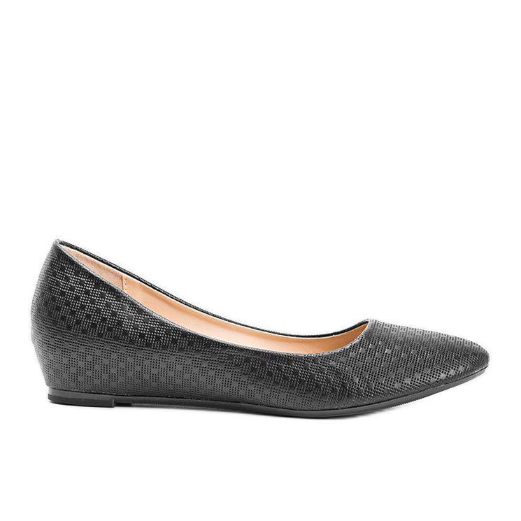 Ballerines noires sur le talon compensé Panella le noir