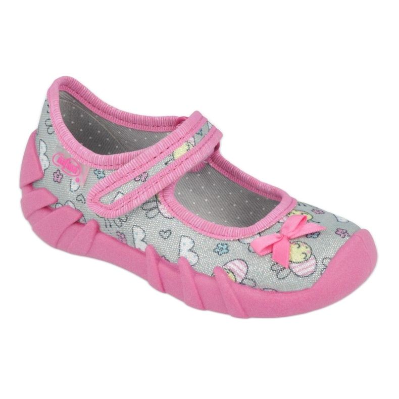Slippers pour enfants Befado 109p218 rose avec un arc