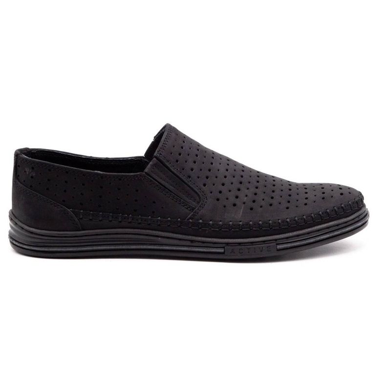 Polbut Chaussures ajourées pour hommes 2107P noir le noir