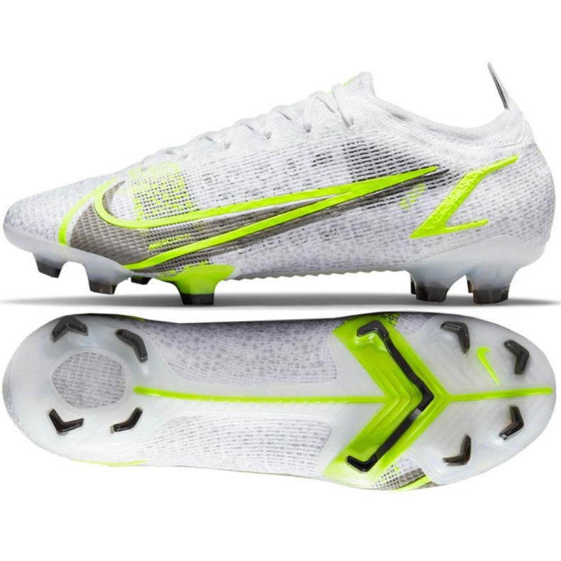 Nike Mercurial Vapor 14 Elite Fg M CQ7635 107 chaussures de football multicolore blanc
