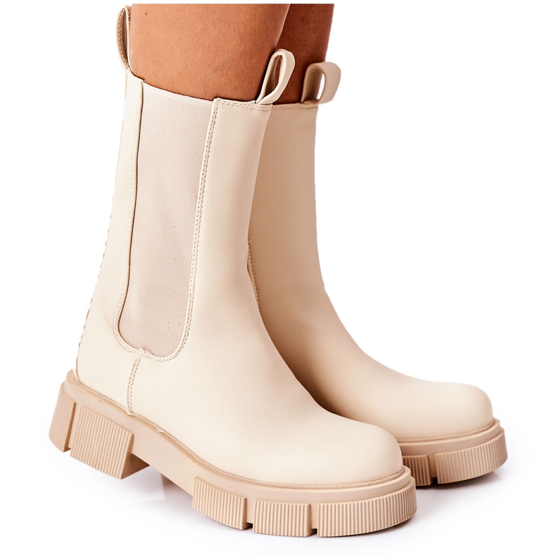 PS1 Bottes Chaudes Beige Jodhpur Boots Must Have PS1 Bottes Chaudes Beige Jodhpur Boots Must Have