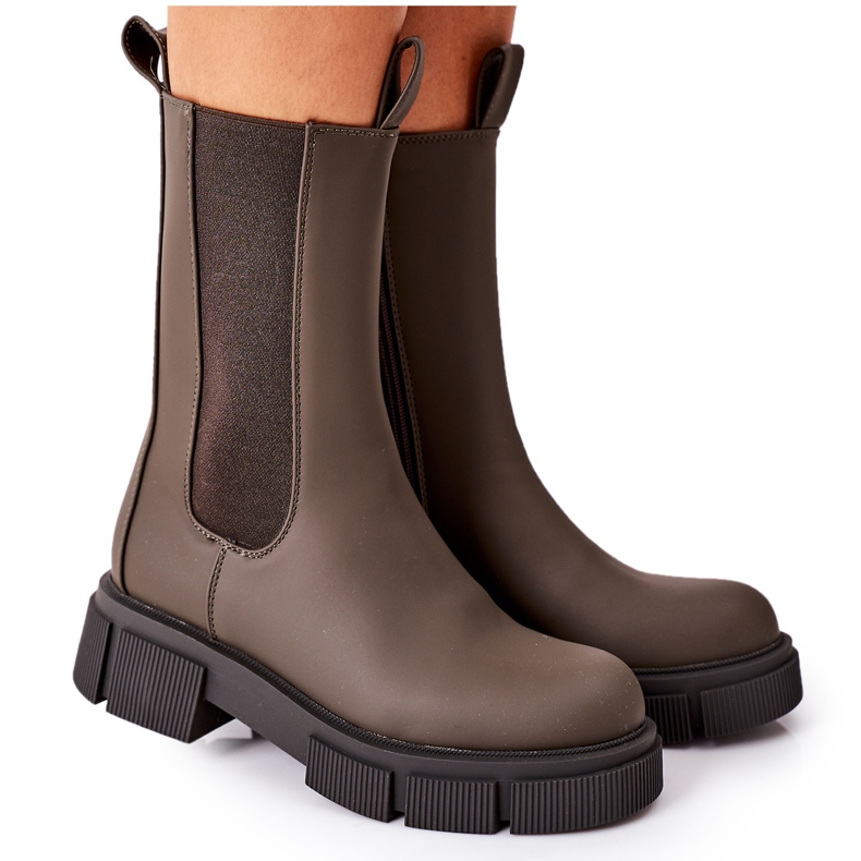 PS1 Bottes chaudes Bottes Jodhpur vert foncé Must Have brun