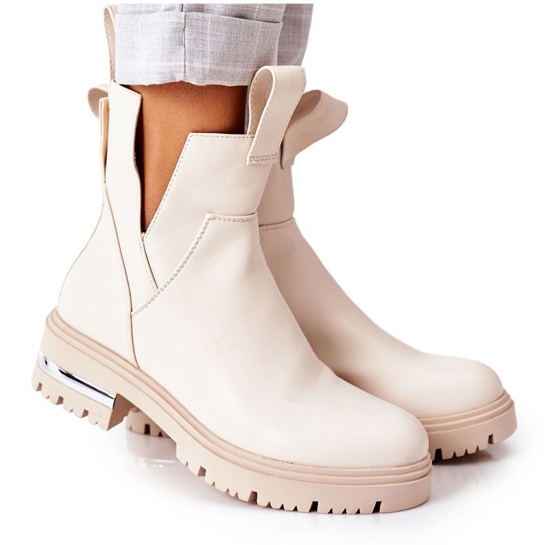 PS1 Bottines Chaudes Jodhpur boots Beige Rock It PS1 Bottines Chaudes Jodhpur boots Beige Rock It
