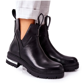 PS1 Bottines noires chaudes Jodhpur boots Rock It le noir