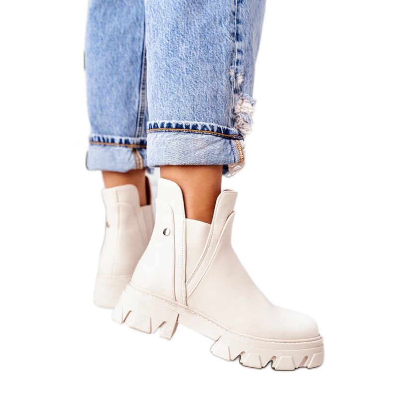 PS1 Bottines Chaudes Jodhpur boots Beige Hashtag PS1 Bottines Chaudes Jodhpur boots Beige Hashtag