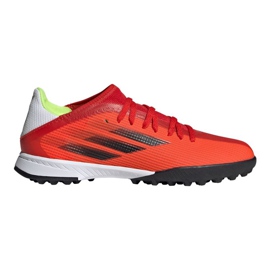 Chaussures de foot Adidas X Speedflow.3 Tf Jr FY3321 multicolore oranges et rouges