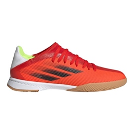 Chaussures de foot Adidas X Speedflow.3 In Jr FY3314 multicolore oranges et rouges