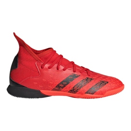 Chaussures de foot Adidas Predator Freak.3 In Jr FY6288 rouge oranges et rouges Chaussures de foot Adidas Predator Freak.3 In Jr FY6288 rouge oranges et rouges