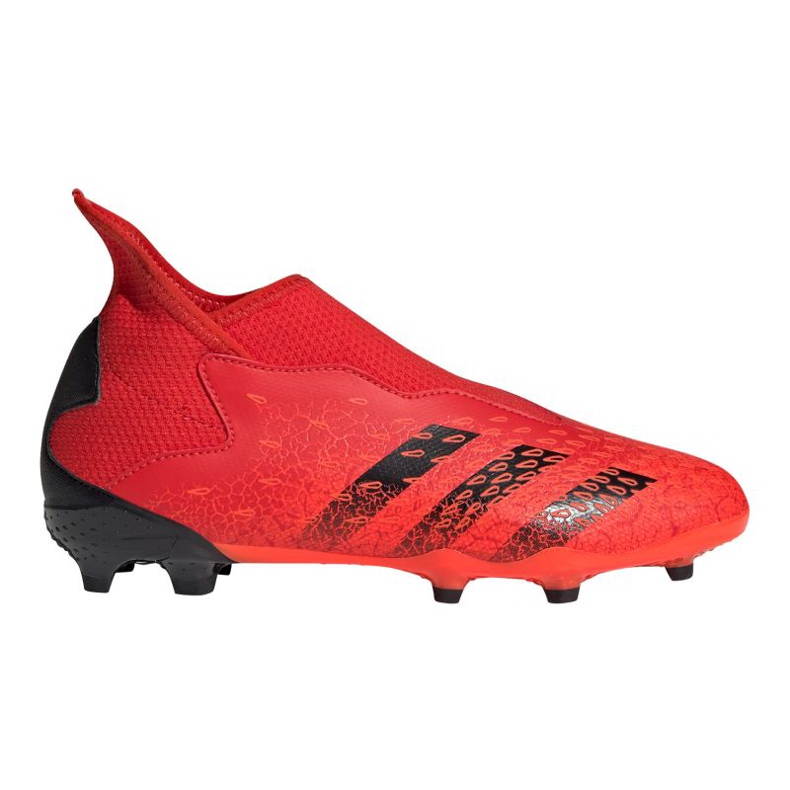 Chaussures de foot Adidas Predator Freak.3 Ll Fg Jr FY6296 multicolore oranges et rouges Chaussures de foot Adidas Predator Freak.3 Ll Fg Jr FY6296 multicolore oranges et rouges