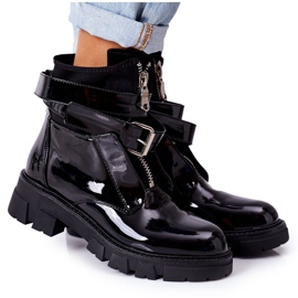 PS1 Bottes Chaudes Laquées Workers Black Not Realy le noir