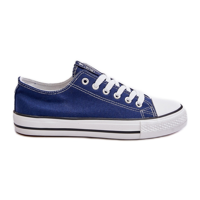 NEWS Baskets Ecoma Classiques Bleu Marine Femme