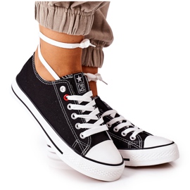 NEWS Baskets classiques noires pour femmes avec semelle Ecoma blanche le noir