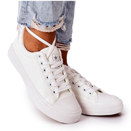 NEWS Baskets Cuir Femme Blanc Mega