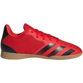 Chaussures de foot Adidas Predator Freak.4 In Jr FY6329 rouge oranges et rouges