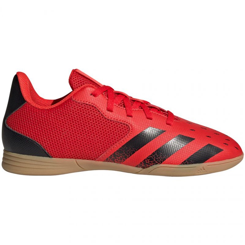 Chaussures de foot Adidas Predator Freak.4 In Jr FY6329 rouge oranges et rouges Chaussures de foot Adidas Predator Freak.4 In Jr FY6329 rouge oranges et rouges