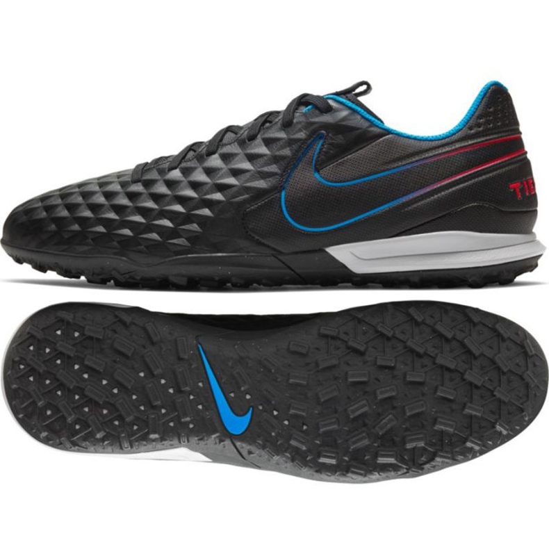 Chaussure de football Nike Tiempo Legend 8 Academy Tf M AT6100 090 le noir le noir