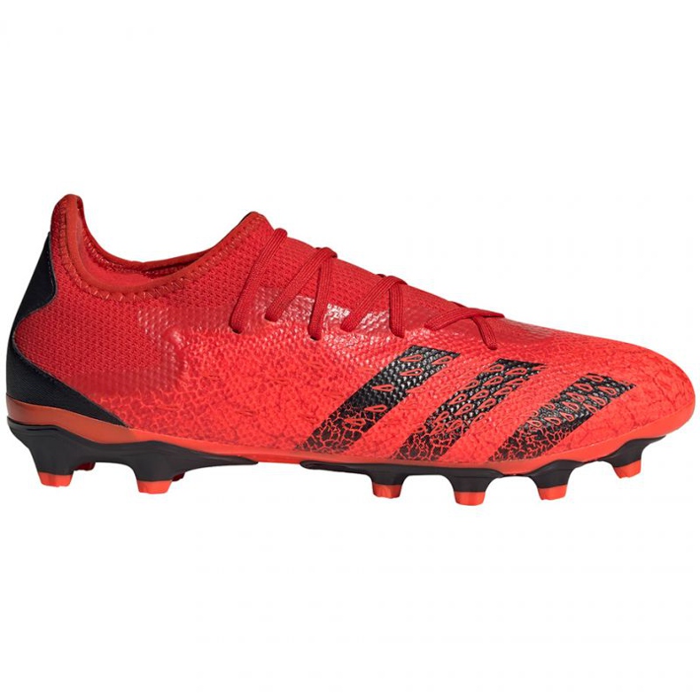 Chaussures de foot Adidas Predator Freak.3 Mg LM GZ2824 multicolore oranges et rouges