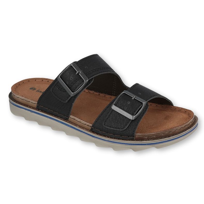 Inblu pantoufles chaussures pour hommes 158M006 le noir
