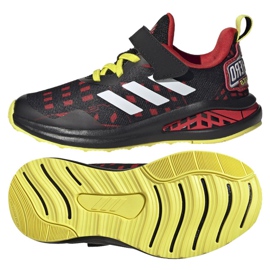 Chaussures Adidas FortaRun Superhero C Jr H67853 noir rouge jaune