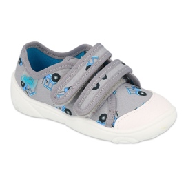 Pantres pour enfants de Befado pour Velcro 907p141 bleu