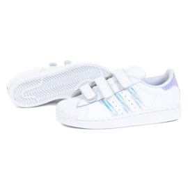 Chaussures Adidas Superstar Cf C FV3655 blanche le noir