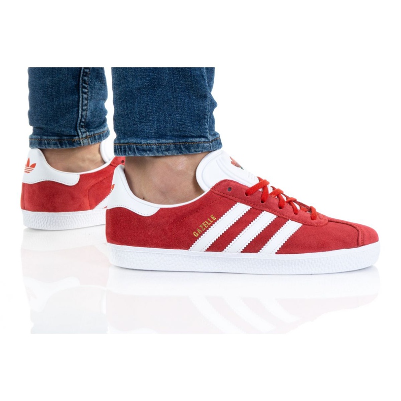 Chaussures Adidas Gazelle Jr FX6116 rouge orange Chaussures Adidas Gazelle Jr FX6116 rouge orange