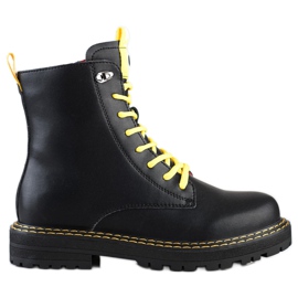 ARTIKER Trappeurs en cuir noir le noir