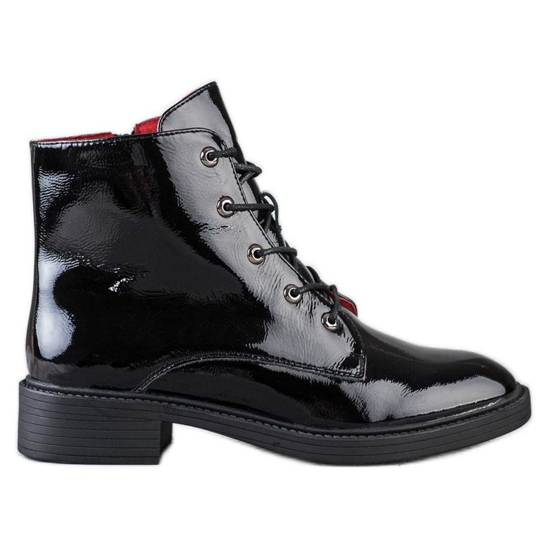 ARTIKER Bottines en cuir à lacets élégantes le noir
