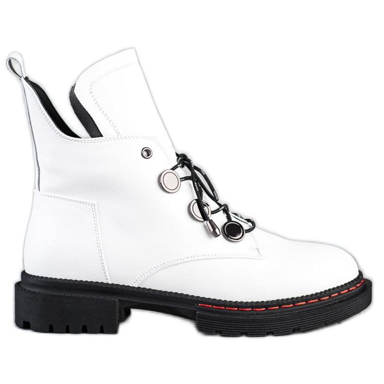 ARTIKER Travailleurs du cuir blanc confortables blanche