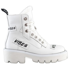 ARTIKER Bottes en cuir Vibes blanche