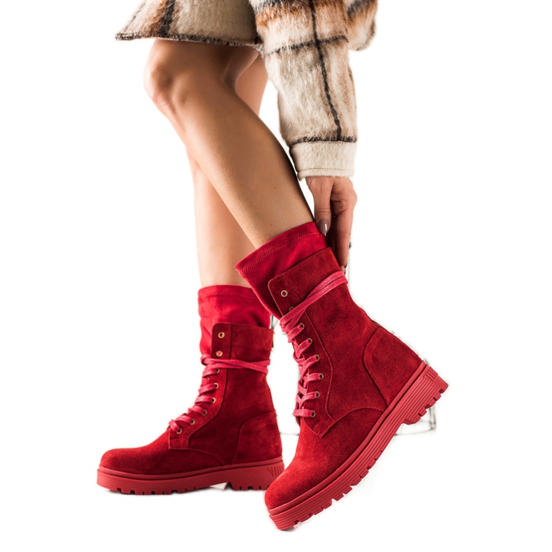 ARTIKER Hauts Ouvriers Du Cuir rouge